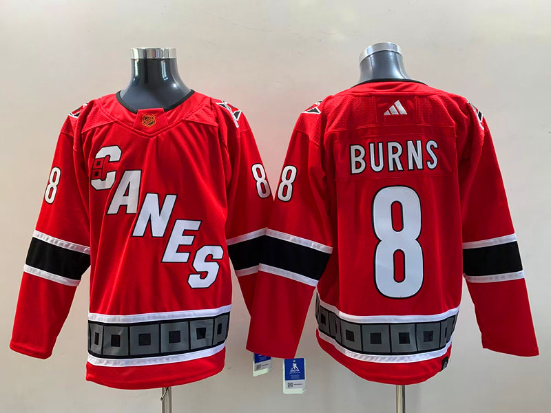 Men's Carolina Hurricanes Brent Burns #8 Red Home Breakaway Jersey